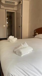 Postel nebo postele na pokoji v ubytování Hotel Montecodeno