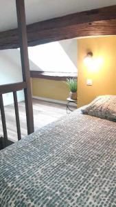 Postel nebo postele na pokoji v ubytování chambres d'hôtes rue Pasteur