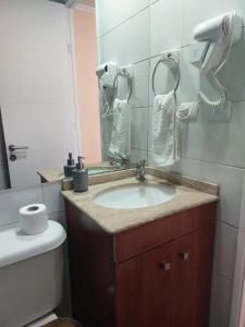 Kylpyhuone majoituspaikassa Gran Santiago Apart