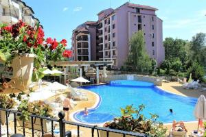 a view of a swimming pool at a hotel at “Sunny Beach Hills” Apartment B2.8 in Sunny Beach