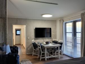 TV a/nebo společenská místnost v ubytování Zeitlos in Waldkirchen