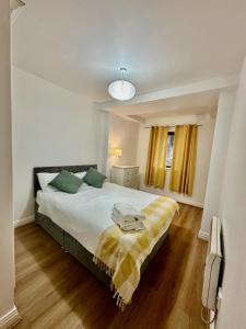 Un pat sau paturi într-o cameră la Saint Saviour's Apt Waterford