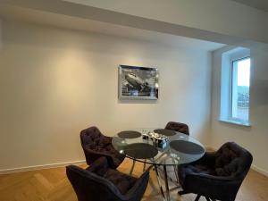 Khu vực ghế ngồi tại Luxuriöse Ferienwohnung mit Wellness Oase