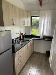 Kuchyň nebo kuchyňský kout v ubytování Residencia Piri 1