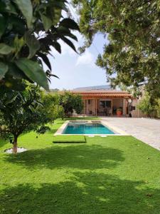 a house with a swimming pool in a yard at Marios house 