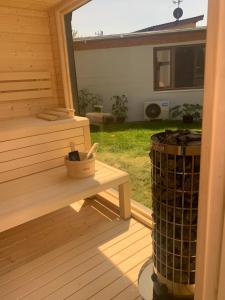 Zahrada ubytování Relax pobyt na břehu Sázavy a na dosah Prahy