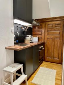 Kjøkken eller kjøkkenkrok på Charmant studio dans Château du XXème