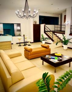 Ruang duduk di Aconchegantes Flats, 1 e 2 qtos, em Ponta Negra