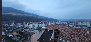 a view of a city with buildings and mountains at Casa Suzana 2 camere in Piatra Neamţ