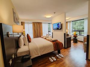 TV a/nebo společenská místnost v ubytování Royal Inn Cusco Hotel
