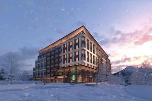a rendering of a building in the snow at Nikko Style Niseko HANAZONO in Kutchan