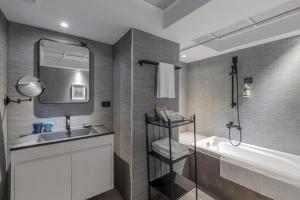 Koupelna v ubytování CU Hotel Kaohsiung