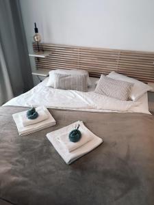 Postel nebo postele na pokoji v ubytování Apartmán u starého pivovaru