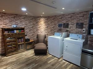Kuchyň nebo kuchyňský kout v ubytování CU Hotel Kaohsiung