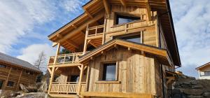 a house built on top of a mountain at Appartement bas de chalet in Font-Romeu-Odeillo-Via