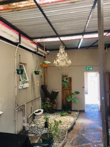 a room with a chandelier hanging from the ceiling at Buxton lodge Guesthouse in Queenstown +17 photos