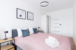 Posteľ alebo postele v izbe v ubytovaní Prokocim Kosocicka Apartment