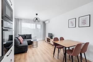 Televízia a/alebo spoločenská miestnosť v ubytovaní Prokocim Kosocicka Apartment