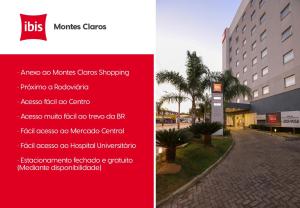 un panneau indiquant l'avant d'un hôtel dans l'établissement ibis Montes Claros Shopping, à Montes Claros