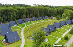 an overhead view of a row of houses in a village at Ferienhaus 88 in Bad Arolsen