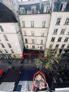 a view of a building with a tree in front of it at Appartement cosy en plein cœur de Paris in Paris