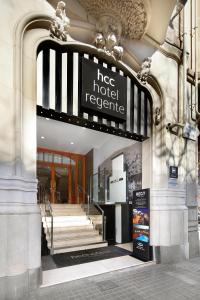 a building with a sign for a hotel reception at HCC Regente in Barcelona