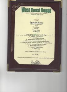 Certifikát, hodnocení, plakát nebo jiný dokument vystavený v ubytování Achill West Coast House