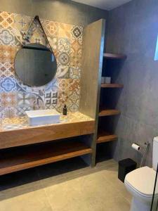 Koupelna v ubytování Lobo Gris - Recanto idílico com vista espetacular