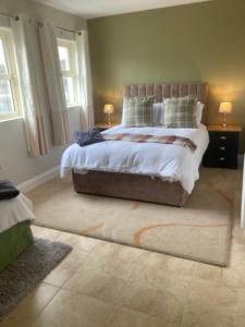 a bedroom with a large bed in a room at Luxury Country Escape in Ennis