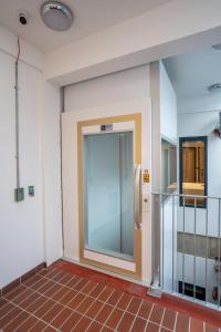 an empty room with a door in a building at Hotel No.9 in Derry Londonderry