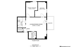 a floor plan of a house at Converted Brewery Apartment with Terrace in London