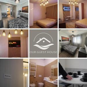 a collage of photos of a guest house at Our Guest House in Fiumicino