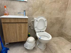 Bathroom sa דירה עם נוף למפרץ חיפה עד החרמון