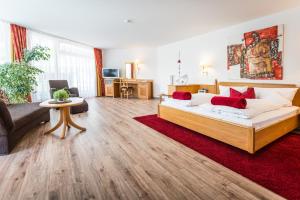 TV a/nebo společenská místnost v ubytování Naturparkhotel Adler