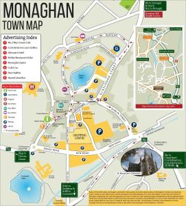 Un mapa del mapa de la ciudad de Mongolia en Monaghan Town House sleeps 12 5 mins walk to Town Centre, en Monaghan 1 foto más