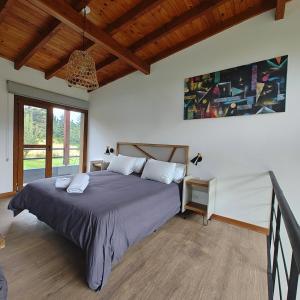a bedroom with a large bed in a room at ANFITEATRO APARTS & LOFTS in San Carlos de Bariloche