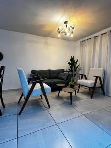 Χώρος καθιστικού στο Acogedora y moderna casa en Hidalgo