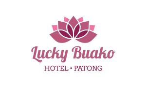 a logo for a hotel with a lotus flower at Lucky Buako Hotel Patong in Patong Beach