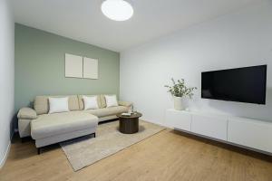 TV a/nebo společenská místnost v ubytování Villa Tina in Pinezići (Haus für 10 Personen)