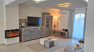 TV a/nebo společenská místnost v ubytování Apartmány - Vinařství Igor Herzán