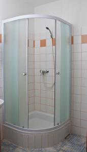 Ett badrum på Apartmány Šumava