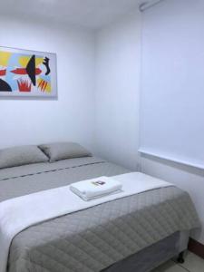 Katil atau katil-katil dalam bilik di Casa Colibrí Apartamento 7C