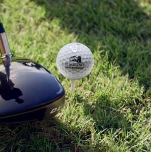 una pelota de golf en un palo en la hierba en B&B Il Mulino, en Osteria di Novoli