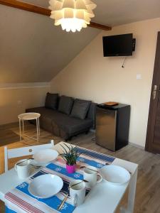 TV a/nebo společenská místnost v ubytování Pokoje Gościnne - Apartamenty MATI