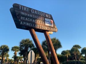 a sign for the tike gardneys indiansventures beachbreaksappelia at Great 6BR for All Ages Heated Pool 5 Min to Beach in Seminole