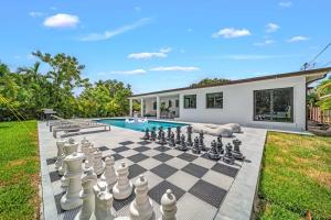 Πισίνα στο ή κοντά στο Luxury Casa Bianca Pool Volleyball Firepit Chess
