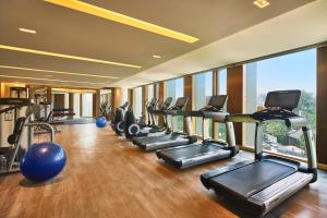 Fitness centrum a/nebo fitness zařízení v ubytování Pan Pacific Beijing