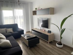 TV a/nebo společenská místnost v ubytování Acogedor Apartamento
