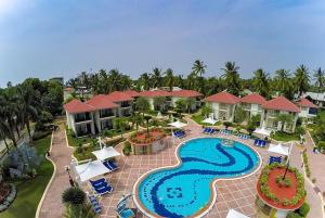 una vista aérea de un complejo con piscina en Radhika Beach Resort & Spa Diu, en Nagwa