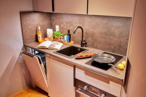 Kuchyň nebo kuchyňský kout v ubytování SEEGER Living Comfort Downtown
